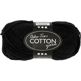 Hilo de algodón Creativ company, negro, 50gr, 170m