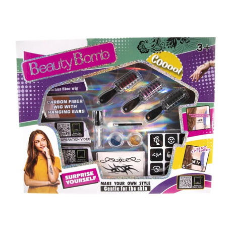 Set de pintura para cabello y tatuajes.
