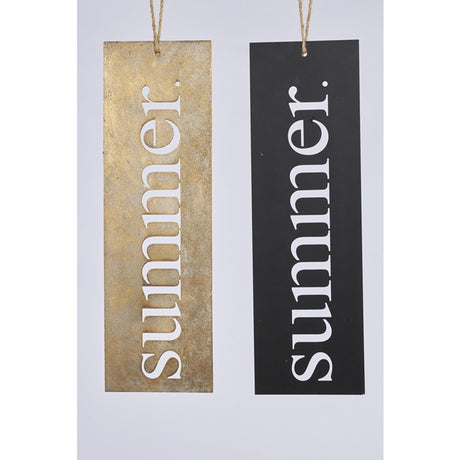 Natural collections dique colecciones naturales tablero de texto metal 58x18cm