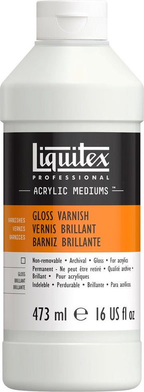 Liquitex 6216 barniz brillo profesional 473 ml - barniz acrílico brillo | Protección UV | no amarillea | para pintura acrílica