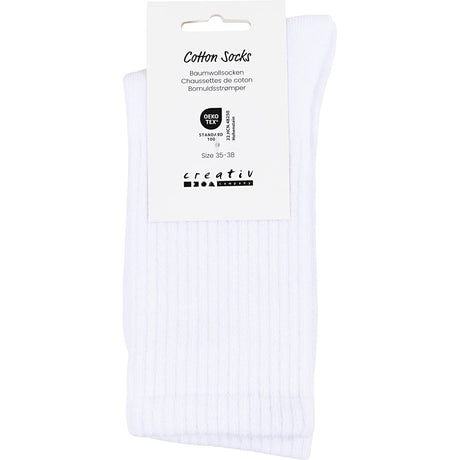 Calcetines de algodón Creativ company blanco talla 35-38 - 10 pares