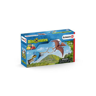 Dinosaurios Schleich - persecución en jetpack - set de figuras - juguetes infantiles para niños y niñas - de 5 a 12 años - 7 piezas