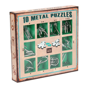 Juego de rompecabezas cerebral Eureka verde, 10 piezas.