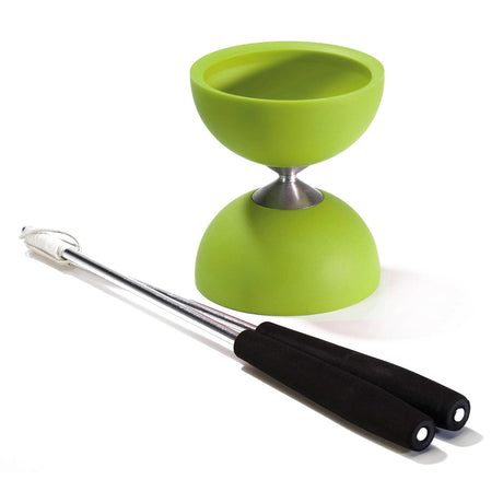 Diabo de goma de Eureka con palitos de aluminio - verde
