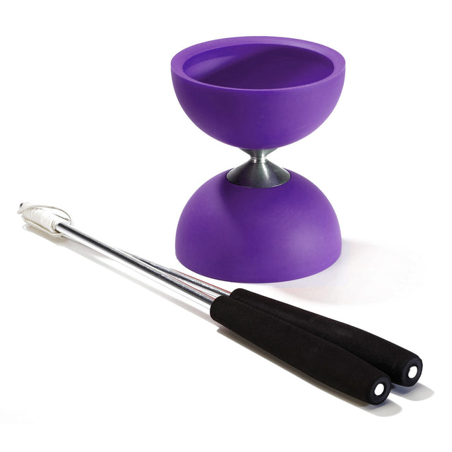 Diabo de goma de Eureka con palitos de aluminio - morado