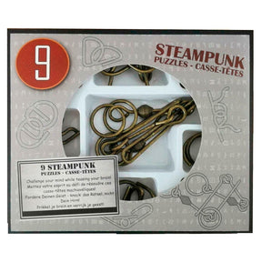 Eureka Steampunk Brain Puzzles Gray, 9st.