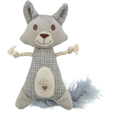 Trixie tela de peluche mapache xxl con pluma con hierba gatera