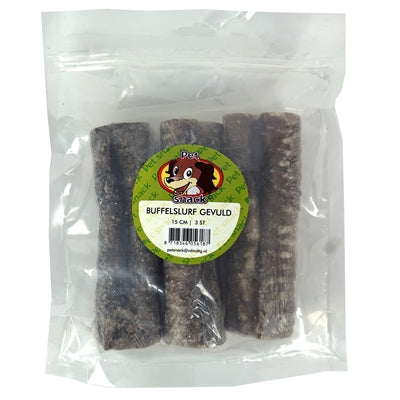 Tronco de búfalo relleno snack para mascotas