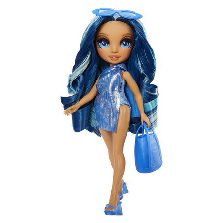 Muñeca de moda estilo Rainbow High Swim - 28 cm - skyler (azul)