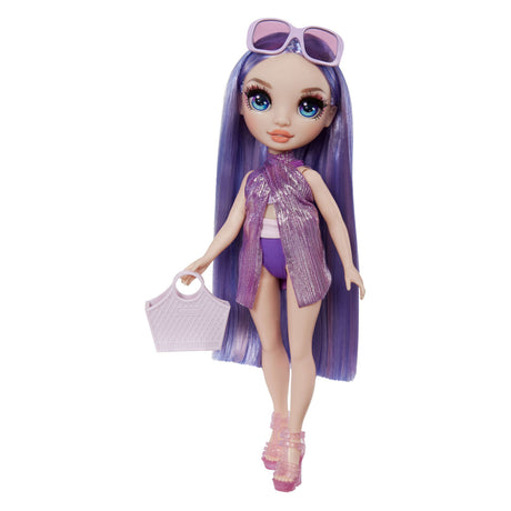 Muñeca de moda Rainbow High Swim Style - 28 cm - violeta (púrpura)