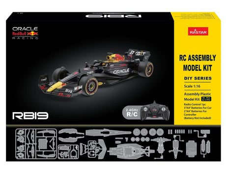 Rastar kit radio control 1:16 oracle red bull f1 racing rb19 ladrillos longitud 35 cm fórmula 1