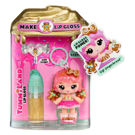 Muñeca yummiland - juego de pan de jengibre gigi con brillo de labios