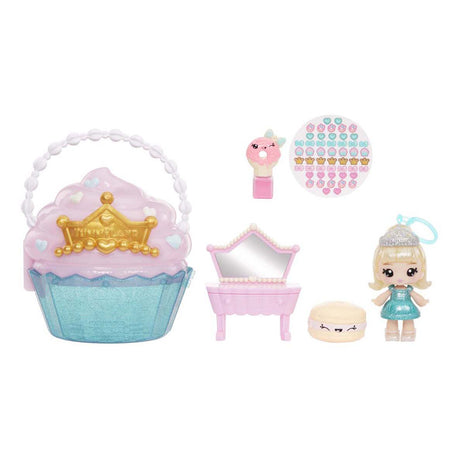 Yummiland juego de bolsa de belleza - muñeca con brillo de labios cupcake.
