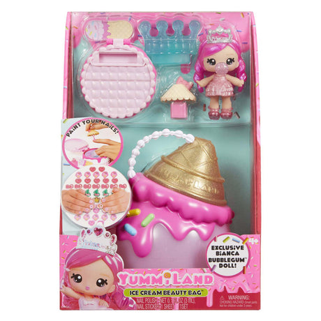 Yummiland juego de bolsa de belleza - cono de helado pop brillo de labios