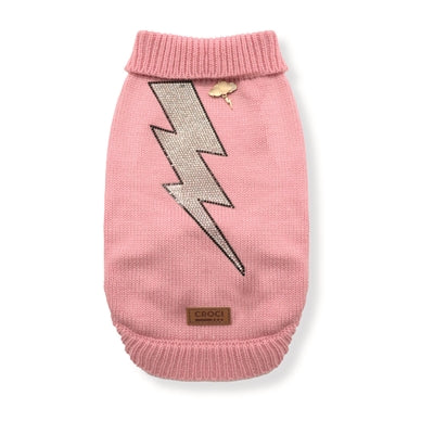 Jersey para perros Croci trueno relámpago rosa