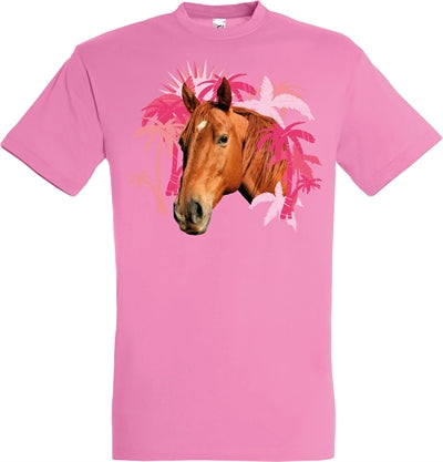 camiseta caballo rosa