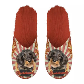 Zapatilla perro salchicha perro salchicha naranja