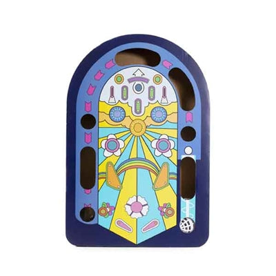 Tablero rascador de palisandro y pista de juego máquina de pinball azul