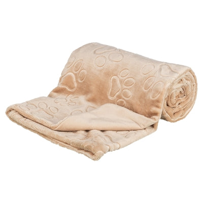 Trixie manta para perros barry suave peluche beige