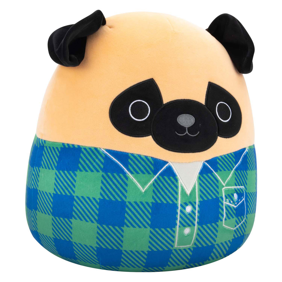 Peluche Squishmallows - Príncipe Pug, 30 cm