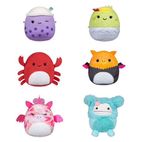 Micromalvaviscos de peluche de Squishmallows: myrnam henley, carlos, anjara, joelle, poplina, paquete de 6