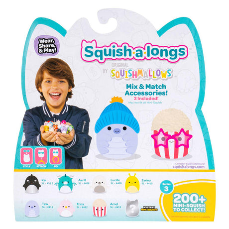 Jazwares squishmallows - figuras de juguete squish-a-longs estilo 2 - 8 piezas.