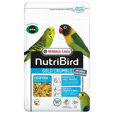 Nutribird gold crumble huevo seco alimento para periquitos loros pequeños