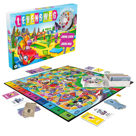 Hasbro Path of Life - Juego de mesa familiar para 2 a 4 jugadores - Juego de interior para niños a partir de 8 años - Palos en 6 colores