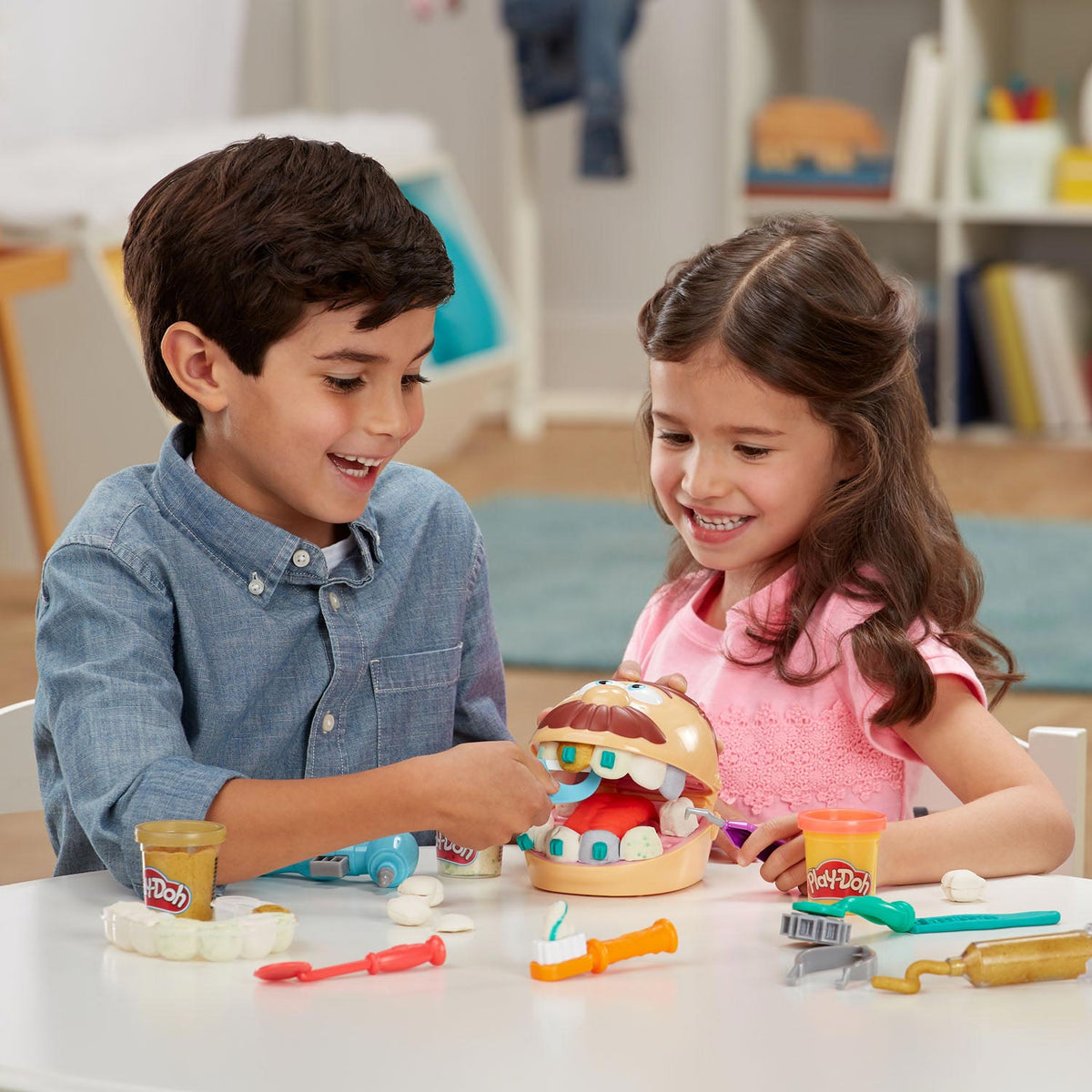 Play-doh top dentista play set - plastilina - 8 tarros - manualidades para niños
