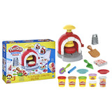 Juego de horno de pizza play-doh - plastilina - incluye 6 ollas - manualidades para niños
