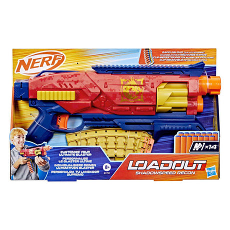 Lanzador de reconocimiento de velocidad de sombra de carga Nerf con 14 dardos n1