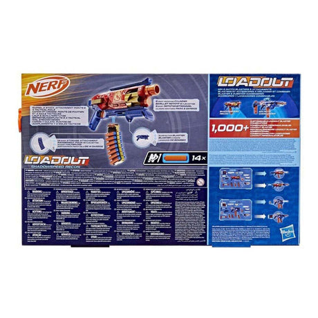 Lanzador de reconocimiento de velocidad de sombra de carga Nerf con 14 dardos n1
