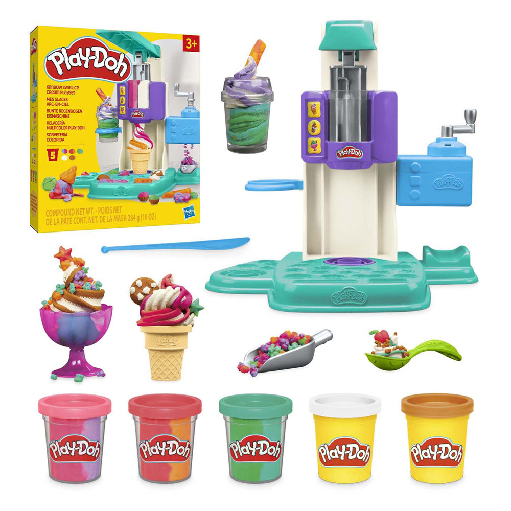 Play-doh juego de helado suave arcoiris - 5 vasijas de barro
