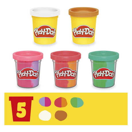 Play-doh juego de helado suave arcoiris - 5 vasijas de barro
