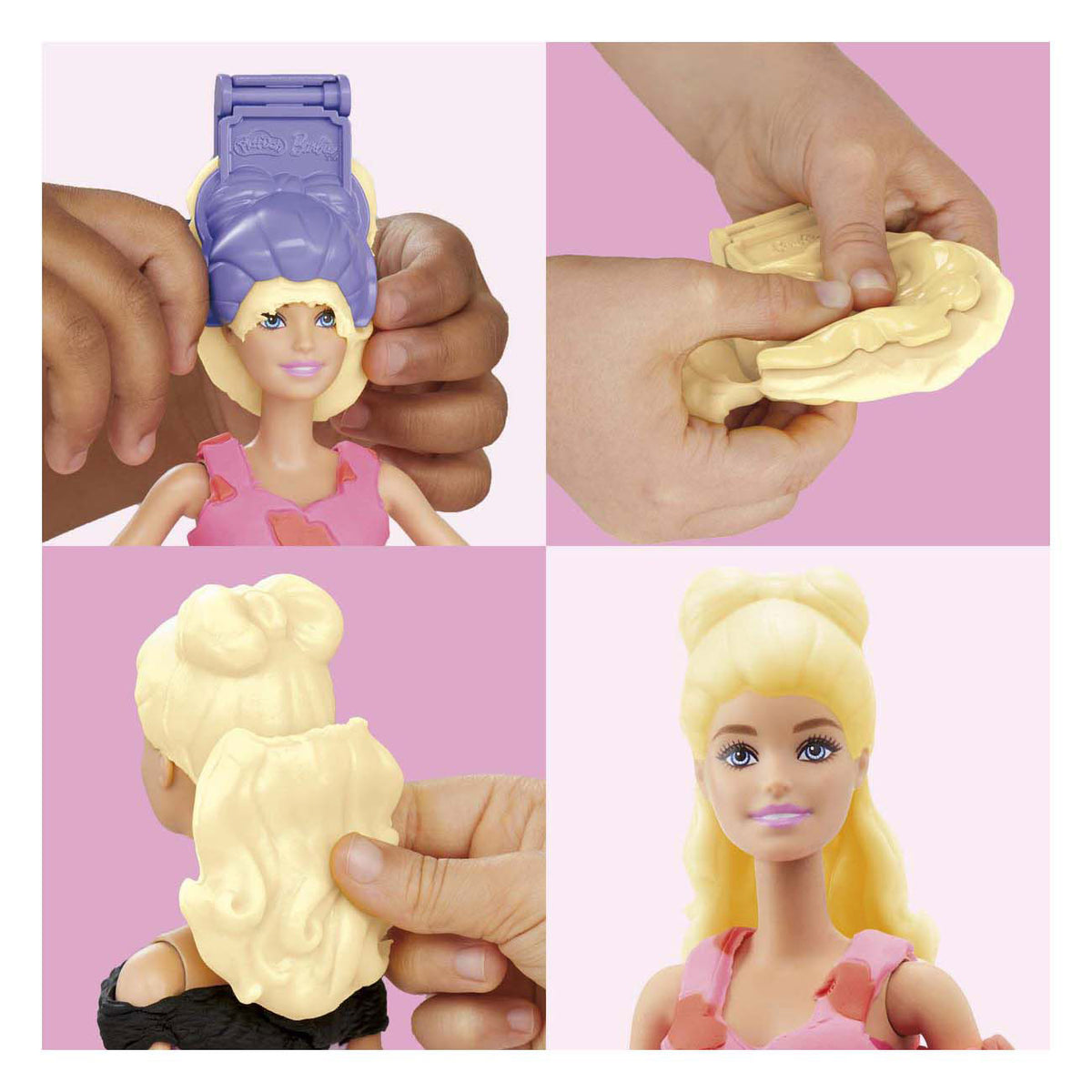 Set de juego de desfile de moda de diseñadora barbie play-doh - plastilina