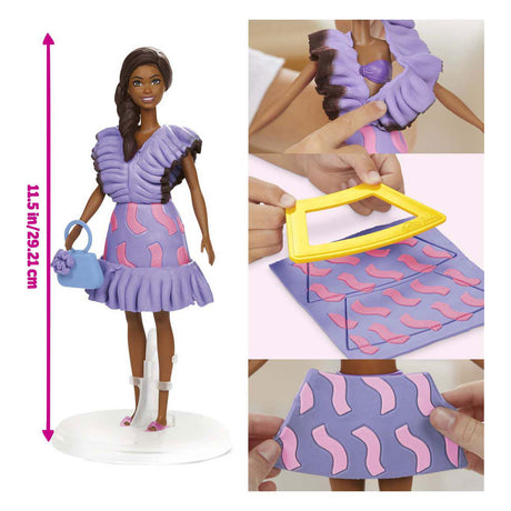 Play-doh barbie fashionista volantes - 2 cazuelas de barro