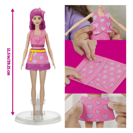 Set play-doh de corazones y pelos de muñeca Barbie - plastilina