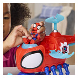 Hasbro spidey con helicóptero de juguete spidey copter
