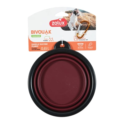 Zolux BVK cuenco plegable de silicona rojo