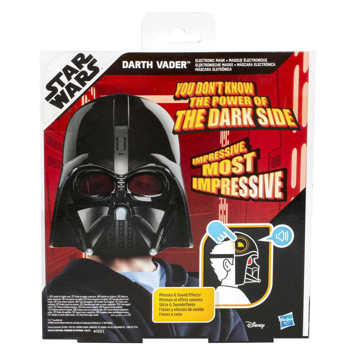 Mascara electronica hasbro star wars darth vader.