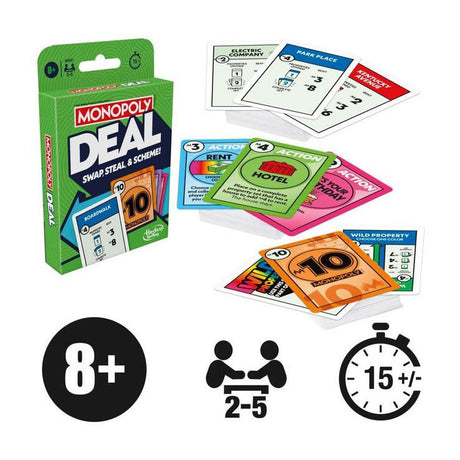 Juego de cartas de trato de monopolio de Hasbro
