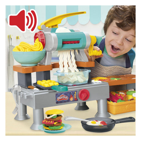 Juego de cocina súper chisporroteante de Play-doh con sonidos de cocina reales