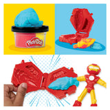 Lanzador explosivo play-doh marvel iron man - 2 vasijas de barro