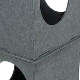 Trixie casita para gatos torre nele fieltro gris