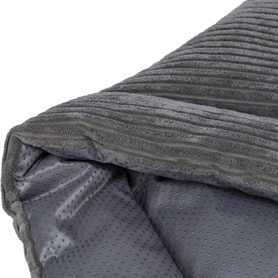 Trixie colchoneta salón jonna tejido canalé gris oscuro