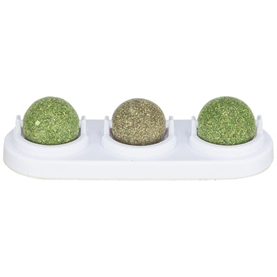 Trixie pelotas de juego matatabi y catnip con soporte