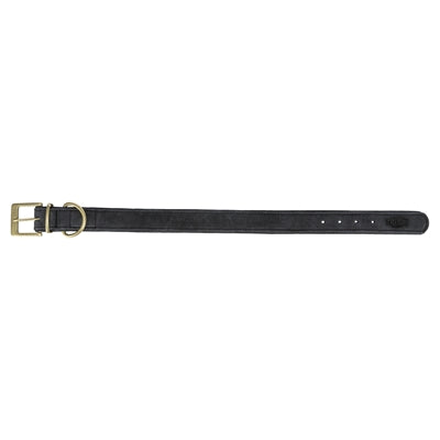 Trixie collar para perros puro cuero negro
