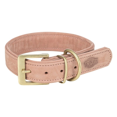 Trixie collar para perros puro cuero rosa
