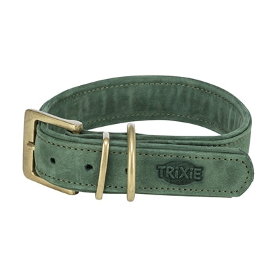 Trixie collar para perros puro cuero verde salvia