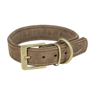 Trixie collar para perros puro cuero marrón